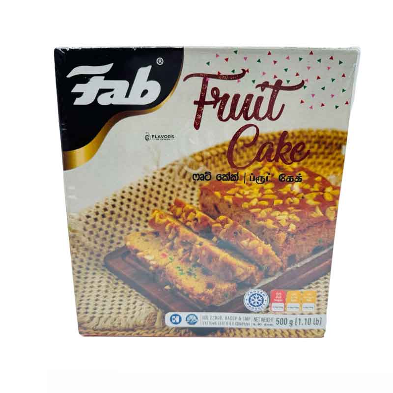 Sri Lankan Groceries USA Flavors of Ceylon Fab Fruit Cake 500g (1.10lb) - (Pick-Up Only)