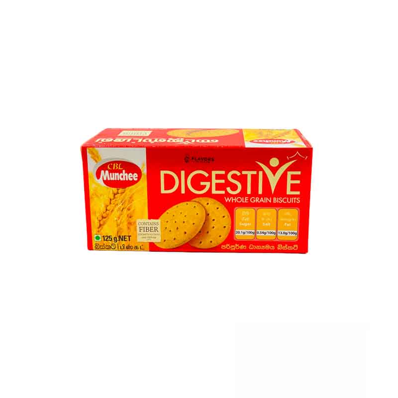Sri Lankan Groceries USA CBL Munchee Digestive Whole Grain Biscuits- 125g