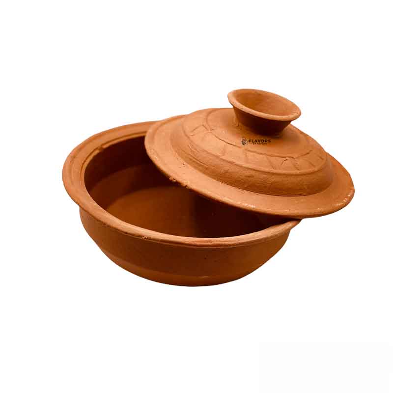 Small clay pot with a lid