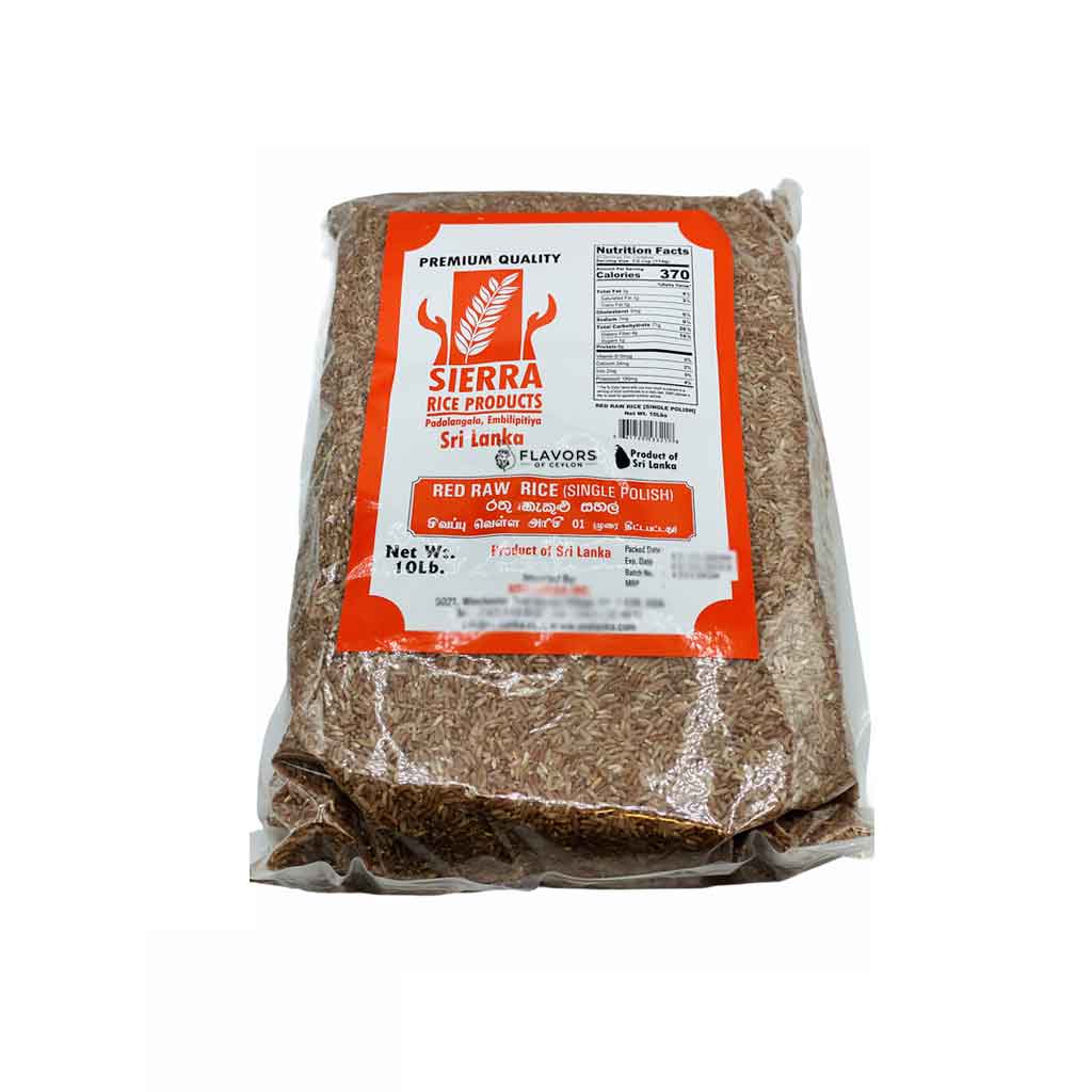 Red Raw Rice (Single Polish) - 10lb – Flavors of Ceylon
