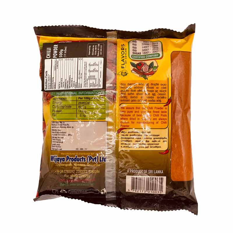Chilli powder back